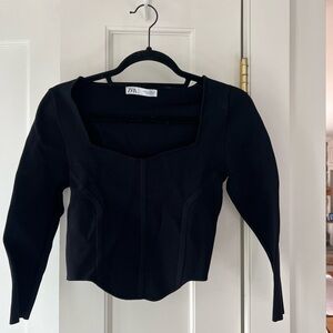 Black Zara stretch top